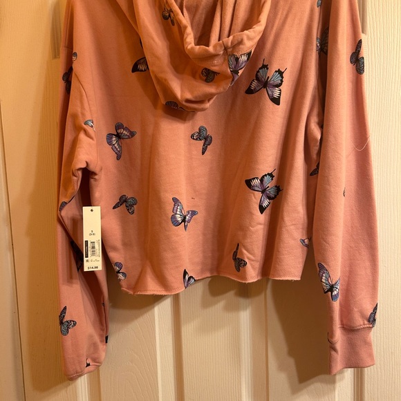 No Boundaries butterfly cropped hoodie - Picture 2 of 3